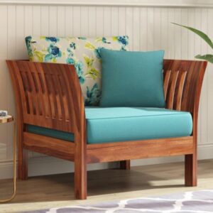 Solid Sheesham High-quality fabric Quality 1 Sofa Set